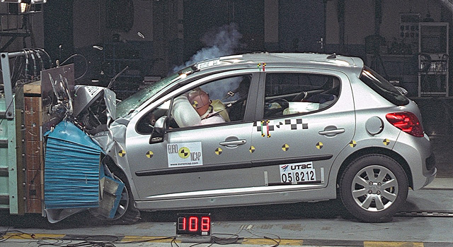 Résultats Euro NCAP du crash-test de la Peugeot 207